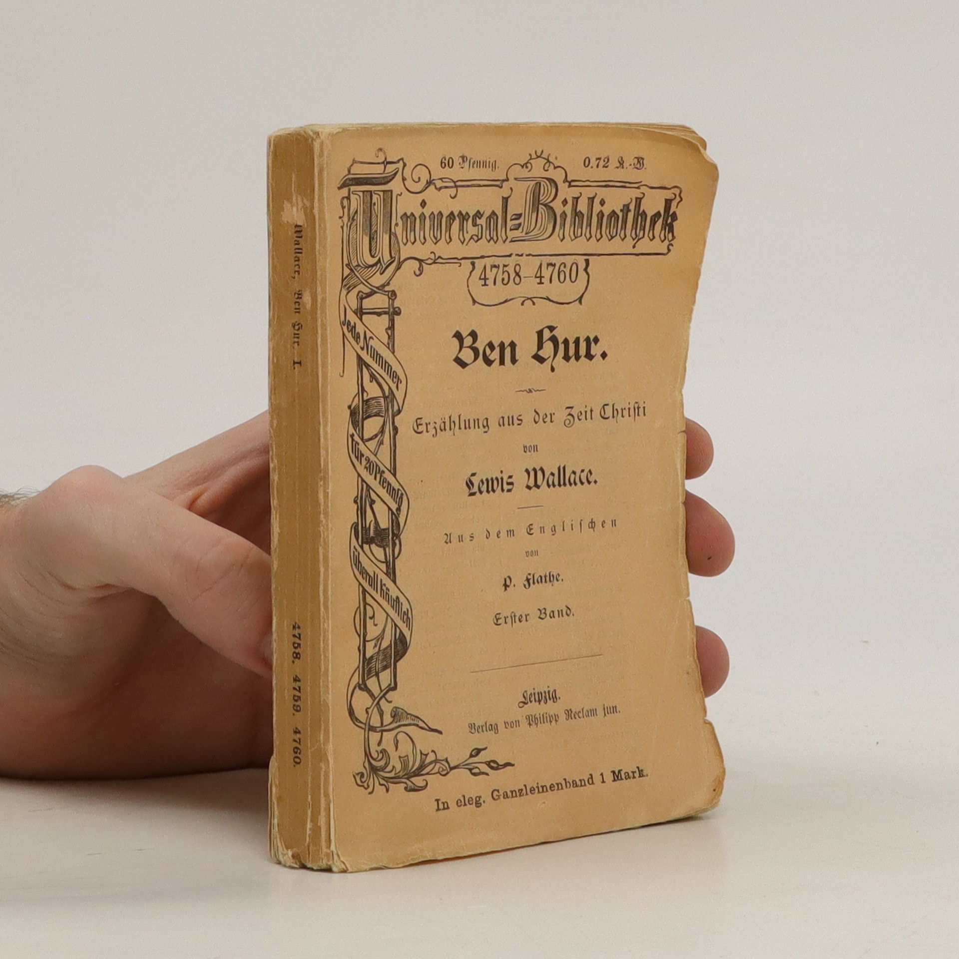 Ben Hur. Erzählung aus der Zeit Christ - Lewis Wallace - knihobot.cz