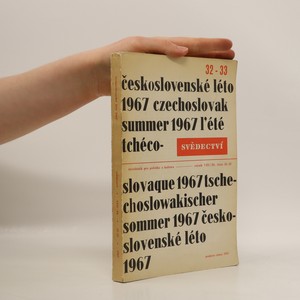náhled knihy - Svědectví. Čtvrtletník pro politiku a kulturu. Roč. VIII/IX č. 32-33.