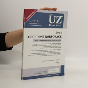 náhled knihy - Obchodní korporace. Zákon o obchodních korporacích + rejstřík